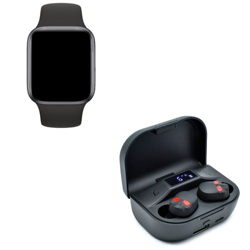 Reloj Inteligente y Audífonos Bluetooth Kit Audífonos Cráneo + Smartwatch