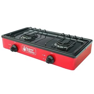 Parrilla de gas Super Flama 2 quemadores rojo 2q-r