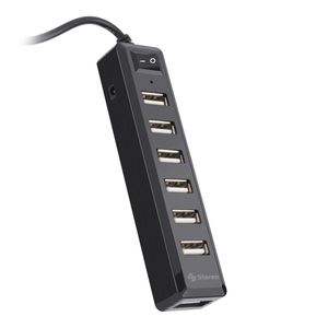 Hub usb Steren cómputo de 7 puertos con eliminador de 2 a usb-537