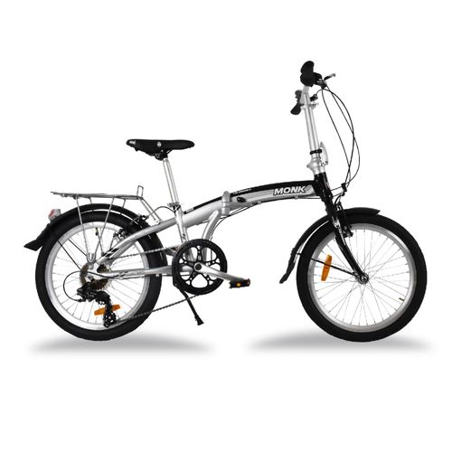 Bicicleta Monk Plegable/alum Rodada-20 7 Velocidades Negro Plata Flink