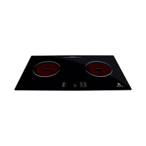 Parrilla De Vitroceramica 2  Quemadores SUPRa cubierta De Cristal Templado Color Negro VITROROSSO-H