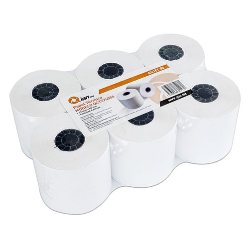 Rollos de Papel Miniprinter Qian 57mm 6 Piezas Blanco QCT576006