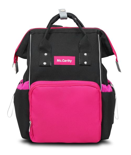 Mochila Pañalera McCarthy 16” NEGRO/FUCSIA PAN-16