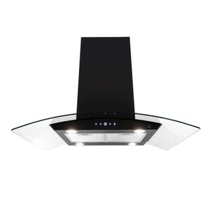 campana extractora De isla SUPRa Con 3 velocldades De extracclón cl-76-black