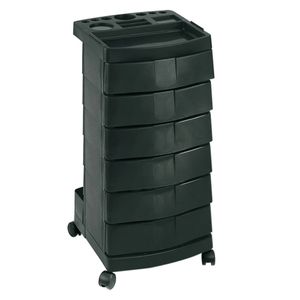 Carrito mesa auxiliar Letmex multifuncional negro 1808n