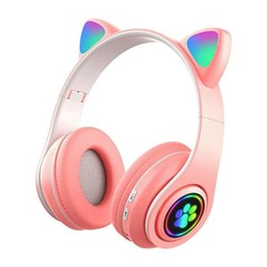 Audífonos diadema con orejas de gato bluetooth Gadgets & Fun con luces led