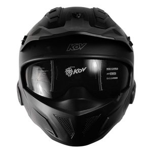 Casco cerrado Kov solido mediano negro mate rock-o