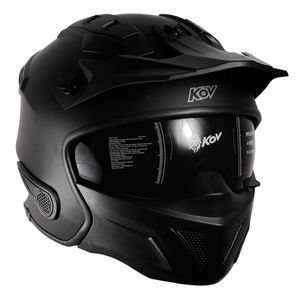 Casco cerrado Kov solido mediano negro mate rock-o