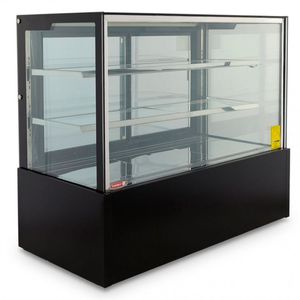 Vitrina refrigerada full glass Torrey vidrio plano 120cm negro vfg-120r