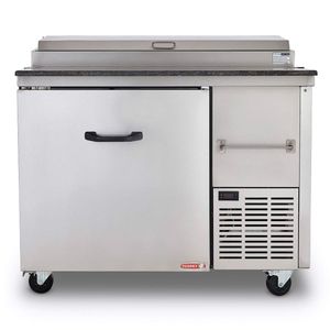 Mesa fría con granito Torrey preparación de alimentos acero inoxidable ptp01