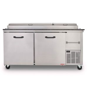 Mesa fría con granito Torrey preparación de alimentos acero inoxidable ptp11