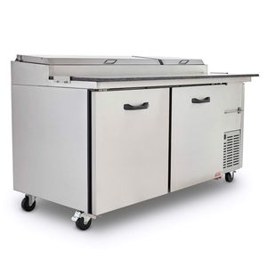 Mesa fría con granito Torrey preparación de alimentos acero inoxidable ptp11