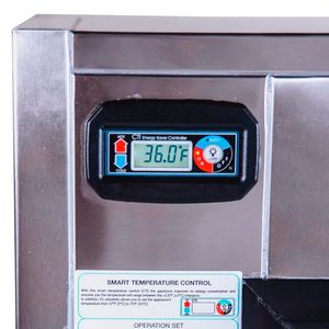 Vitrina exhibidor Torrey 1.5 metros 3 niveles acero inoxidable tem150ai