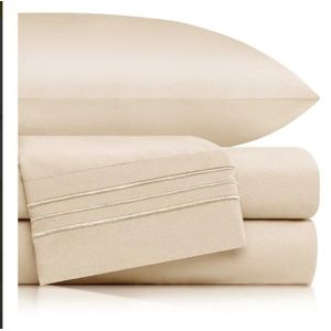 Sábanas de microfibra B.Kind & Beyond beige matrimonial