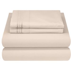 Sábanas de microfibra B.Kind & Beyond beige matrimonial