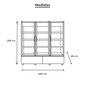 Refrigerador industrial Imbera 3 puertas  72p g372