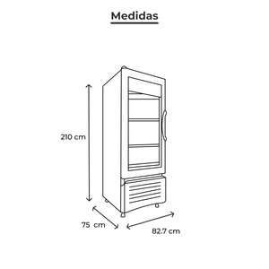Refrigerador vertical Torrey 25 pies negro tvc25