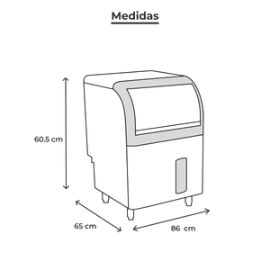 Fábrica de hielo tipo media luna fh55