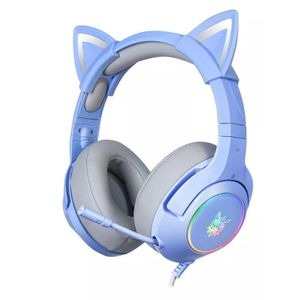 Audífonos gamer alámbricos Gadgets & Fun con orejas de gato rgb