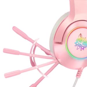 Audífonos gamer alámbricos Gadgets & Fun con orejas de gato rgb