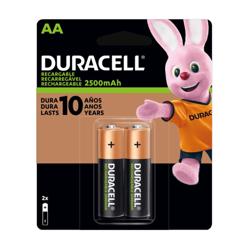 AA Duracell Recargable C/2 2500 mAh