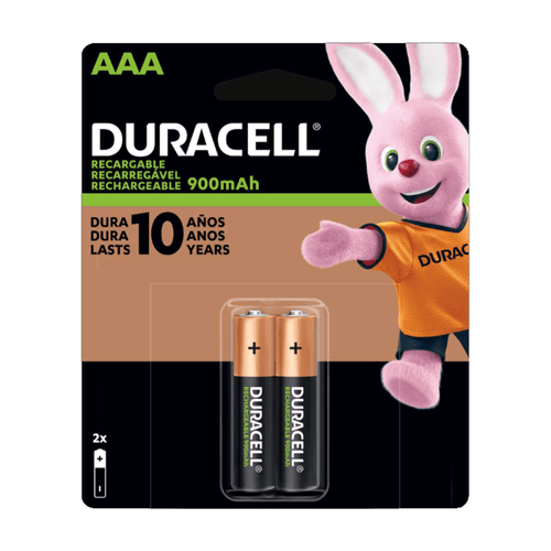 AAA Duracell Recargable C/2 900 mAh