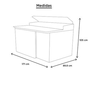 Mesa fría Torrey preparación de alimentos acero inoxidable ppt67-21r1s