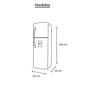 Refrigerador automático Mabe 10 pies silver rma250fymrq0