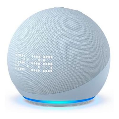 Bocina Inteligente Amazon Echo Dot 5ta Gen Con Reloj y Alexa Azul B09B8W5FW7