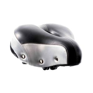Asiento para bicicleta Crusier confortable c/remaches negro