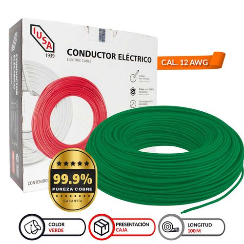 Alambre Thw-Ls/Thhw-Ls IUSA 12 Awg Verde 300887