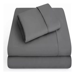 Sábanas de microfibra B.Kind & Beyond gris queen size