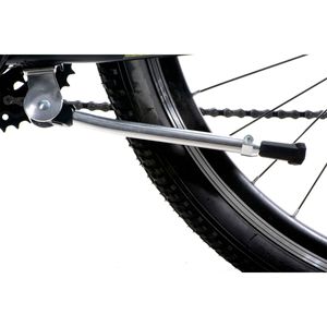 Parador pata central Veloci de aluminio para bicicleta con extensión