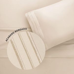 Sábanas de microfibra B.Kind & Beyond beige queen size