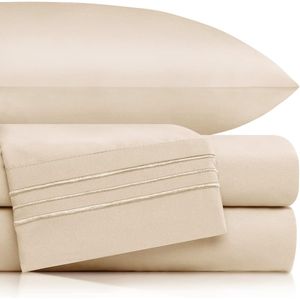 Sábanas de microfibra B.Kind & Beyond beige individual