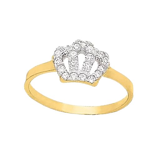 Anillo Joyería M De León Corona Princesa Oro 10 K