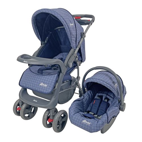 Carriola Travel System Aventura Azul Cuadros