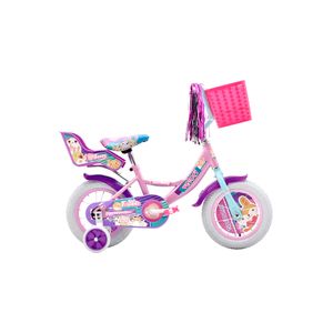 Bicicleta infantil Veloci r12 rosa tutti bunny