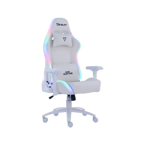 SIlla Gamer Ocelot White Thundra Luces RGB