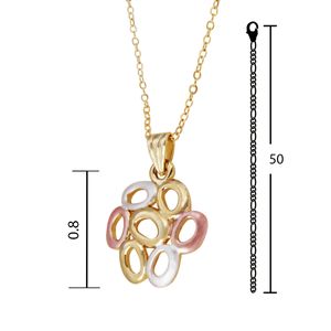 Set de collar y aretes Unlimited by ob chapa de oro 18k jst5447