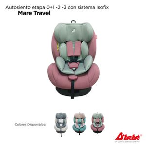 Autoasiento Dbebé mare travel con isofix rosa