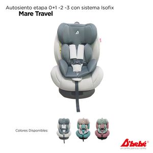 Autoasiento Dbebé mare travel con isofix gris