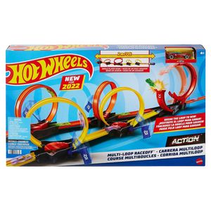 Pista de juguete competencia súper loop Hot Wheels multicolor hdr83