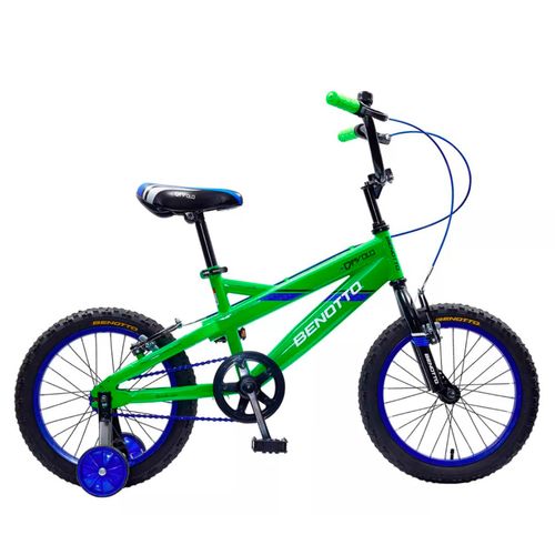 Bicicleta Infantil Niño R16 Benotto Verde Con Negro DIAVOLO