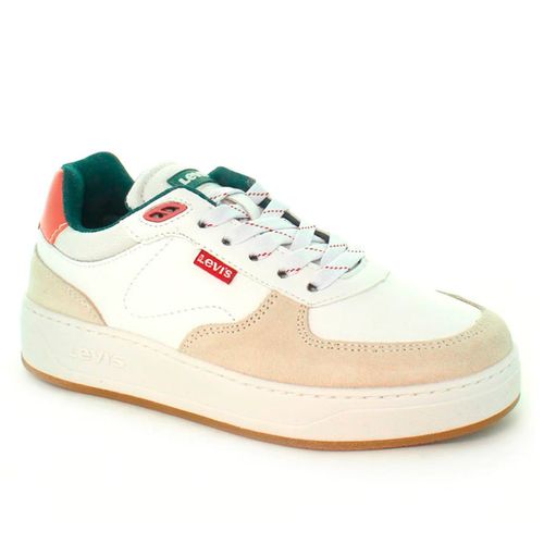 Tenis Casual Para Dama Levi's Blanco Con Rosa L1223381