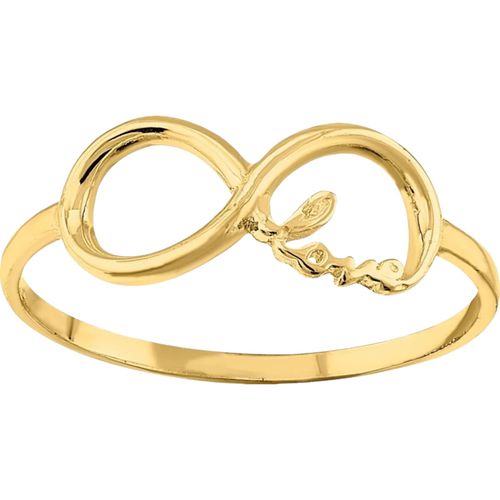 Anillo Dama Amor Infinito Joyería M De Leon Oro 14k.