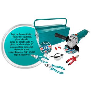 Combo caja de herramientas lentes de seguridad pinzas y más Total 268798