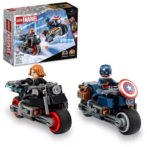 Armable Lego Motos De Viuda Negra Y Capitán América Multicolor 76260