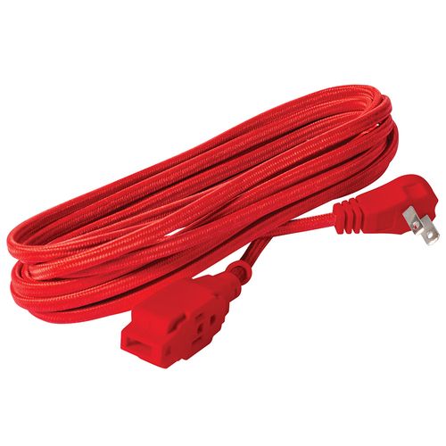 Extensión Eléctrica Trenzada IUSA, Color Rojo, 16 AWG, 5 m  Modelo. 620036