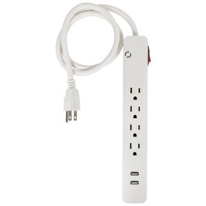 Multicontacto IUSA 4 entradas con supresor de picos y 2 usb 620022
